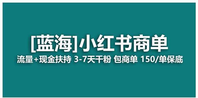 【蓝海项目】小红书商单！长期稳定 7天变现 商单一口价包分配 轻松月入过万