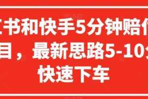 小红书和快手5分钟赔付100项目，最新思路5-10分钟快速下车【仅揭秘】