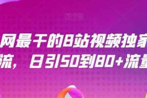 全网最干的B站视频独家引流，日引50到80+流量【揭秘】