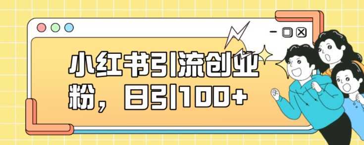 小红书引流创业粉，日引100+【揭秘】