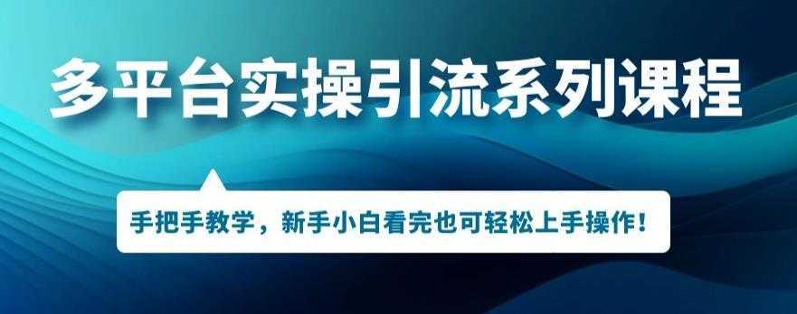 多平台引流实操系列课程，新手小白看完也可轻松上手进行引流操作