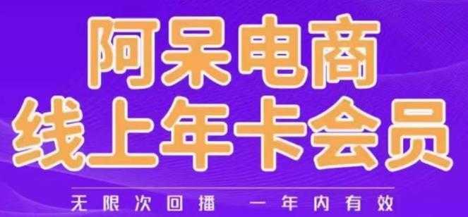 阿呆电商线上年会员，阿呆电商干货分享