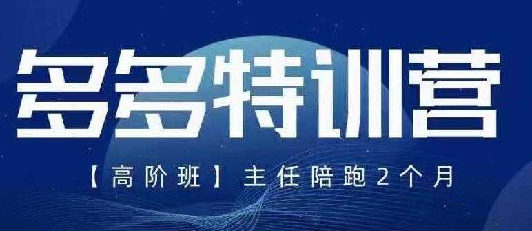 纪主任·5月最新多多特训营高阶班，玩法落地实操，多多全掌握