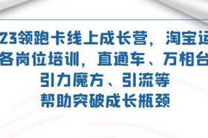 2023领跑·卡 线上成长营 淘宝运营各岗位培训 直通车 万相台 引力魔方 引流