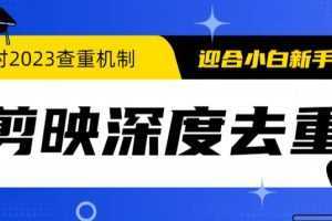 2023年6月最新电脑版剪映深度去重方法，针对最新查重机制的剪辑去重