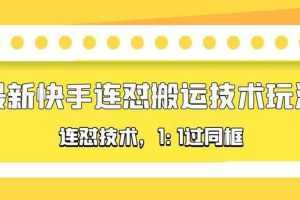 对外收费990的最新快手连怼搬运技术玩法，1:1过同框技术