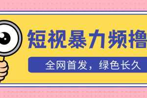 外面收费1680的短视频暴力撸金，日入300+长期可做，赠自动收款平台