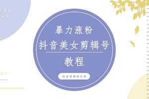 抖音快手暴力涨粉美女混剪视频教程 百分百过原创图片教程 附带违规申诉方法