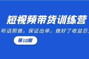 短视频带货训练营：听话照做，保证出单，做好了收益巨大