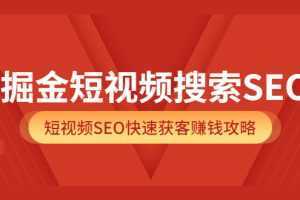 掘金短视频搜索SEO，短视频SEO快速获客赚钱攻略