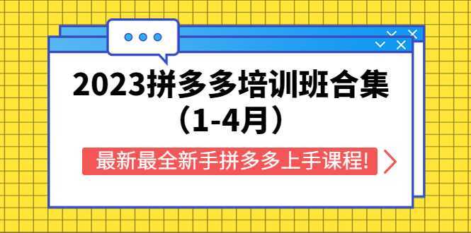 2023拼多多培训班合集，最新最全新手拼多多上手课程!