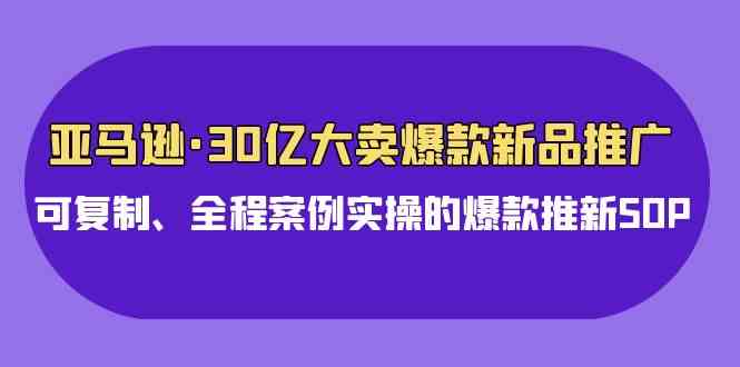 亚马逊30亿·大卖爆款新品推广，可复制、全程案例实操的爆款推新SOP