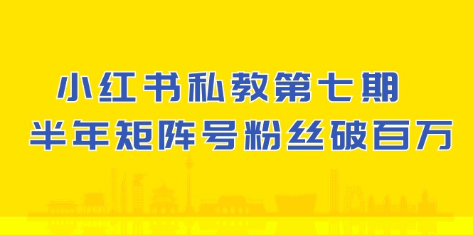 (10650期）小红书-私教第七期，小红书90天涨粉18w，1周涨粉破万 半年矩阵号粉丝破百万