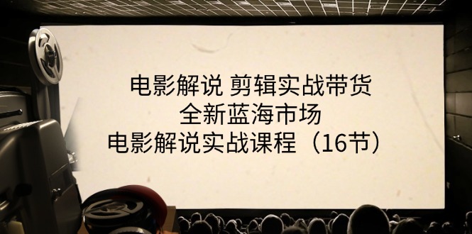 电影解说剪辑实战带货全新蓝海市场，电影解说实战课程