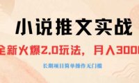 外面收费990的小说推广软件，零粉丝可变现，月入3000+，小白当天即上手