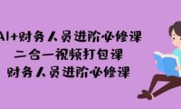 AI + 财务人员进阶必修课二合一视频打包课，财务人员进阶必修课