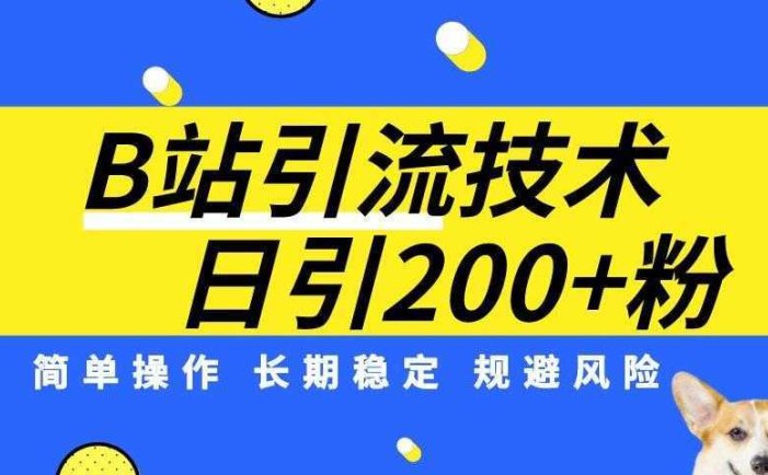 B站引流技术：每天引流200精准粉，简单操作，长期稳定，规避风险