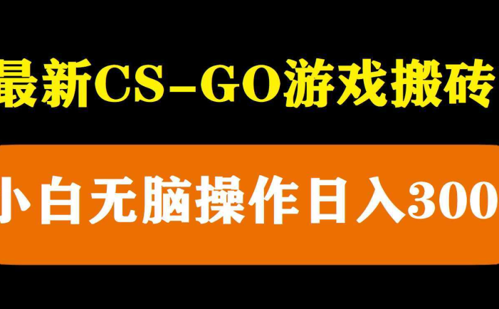 最新csgo游戏搬砖游戏，无需挂机小白无脑也能日入300+