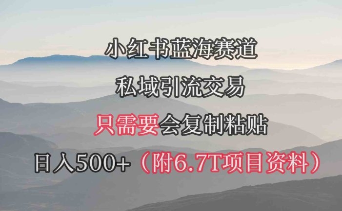 小红书短剧赛道，私域引流交易，会复制粘贴，日入500+