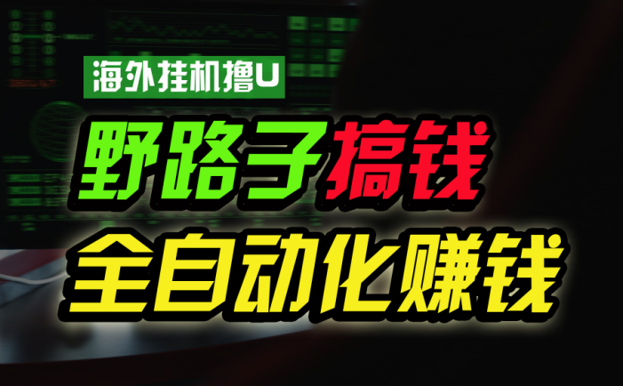 海外挂机撸U新平台，日赚15美元，全程无人值守，可批量放大，工作室内部项目！