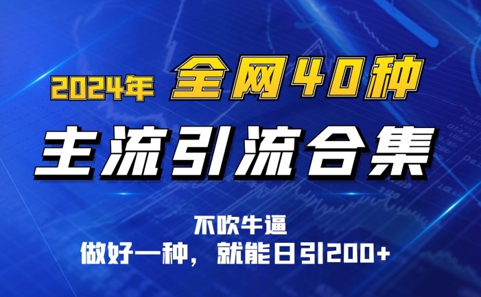 2024年全网40种暴力引流合计，做好一样就能日引100+