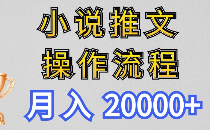 小说推文项目新玩法操作全流程，月入20000+，门槛低非常适合新手