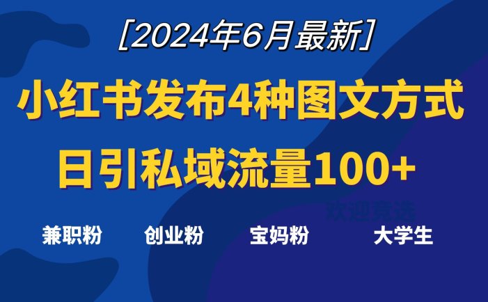 小红书发布这4种图文，就能日引私域流量100+